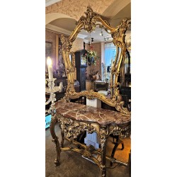 Marble Top Console with Mirror